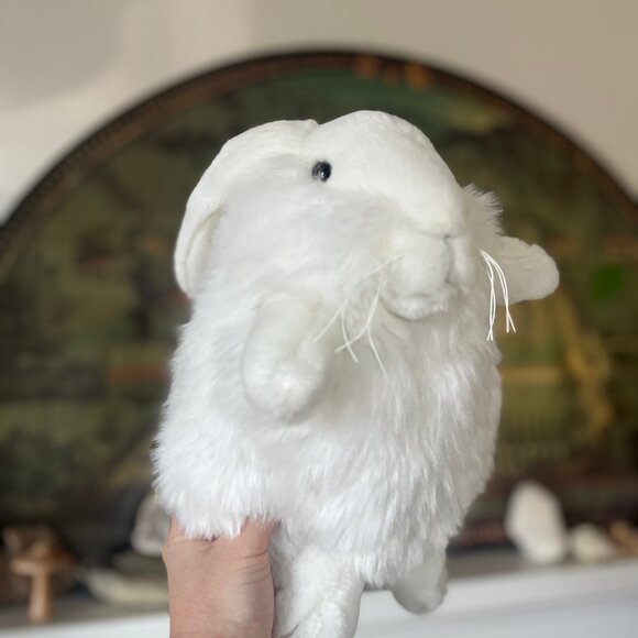 Vintage Large Fluffy Long Hair Snow Rabbit Plush - Picture 7 of 13